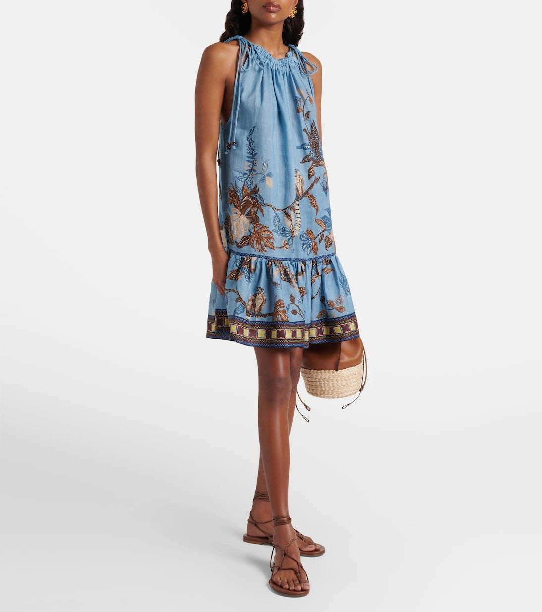 Alémais - Georgie printed ramie minidress