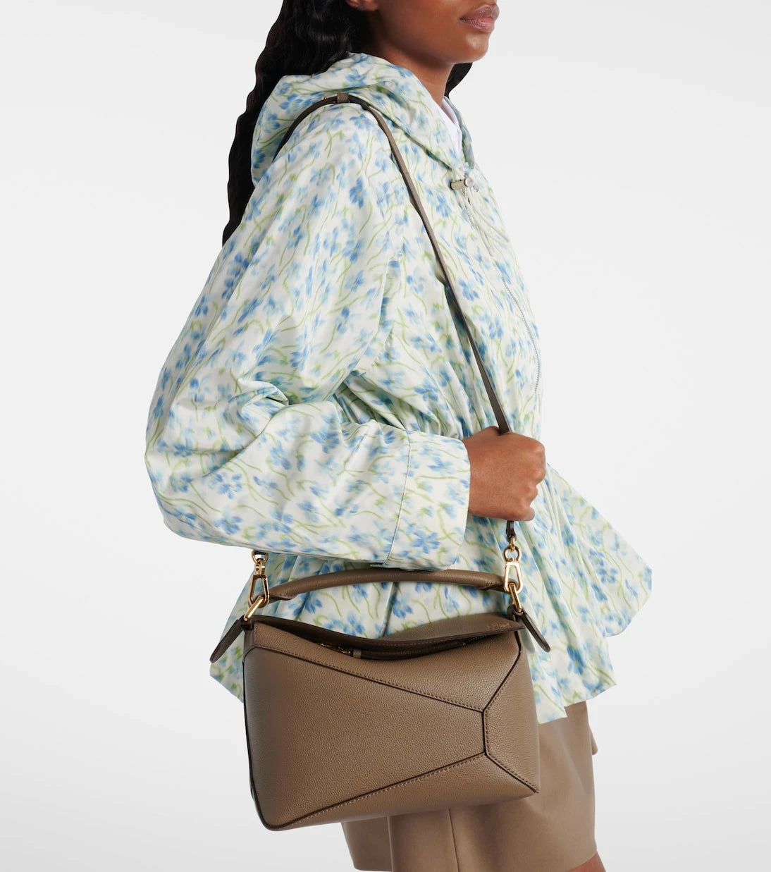 Loewe - حقيبة توت جلد صغيرة Puzzle Edge