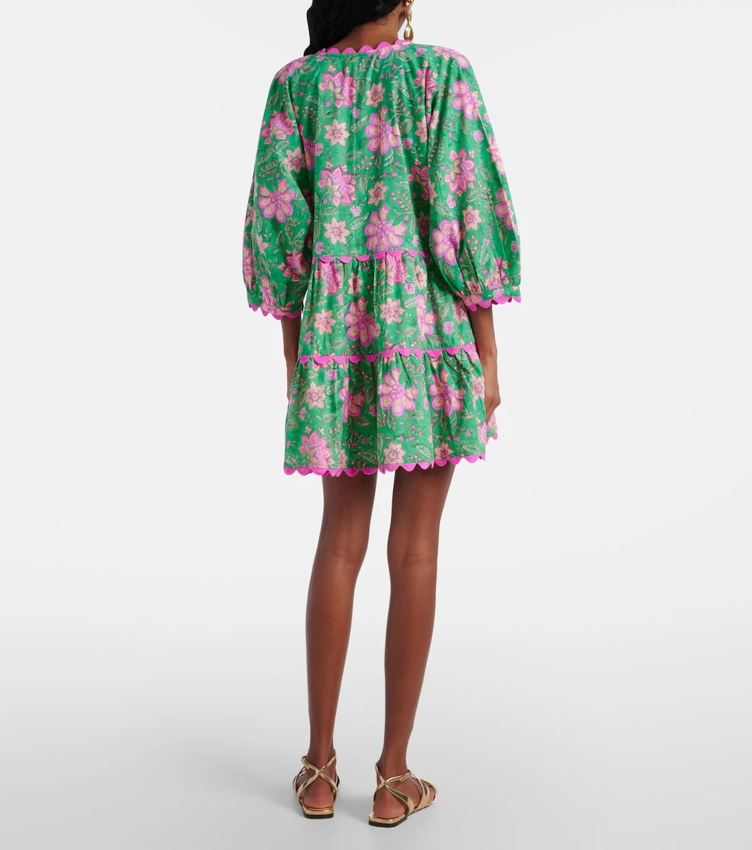 Juliet Dunn - Floral printed cotton minidress