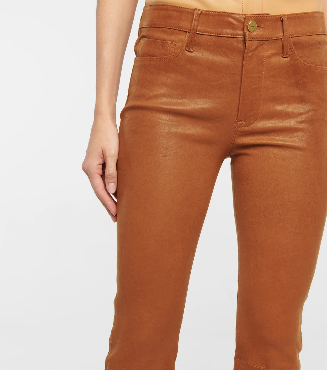 Frame - Le Crop Mini Boot leather jeans