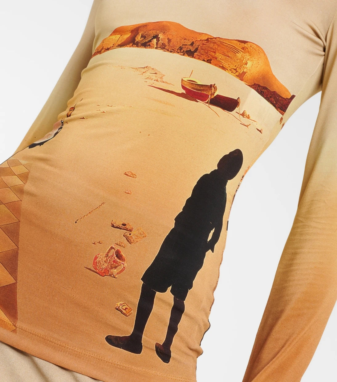 Rabanne - Printed jersey turtleneck top