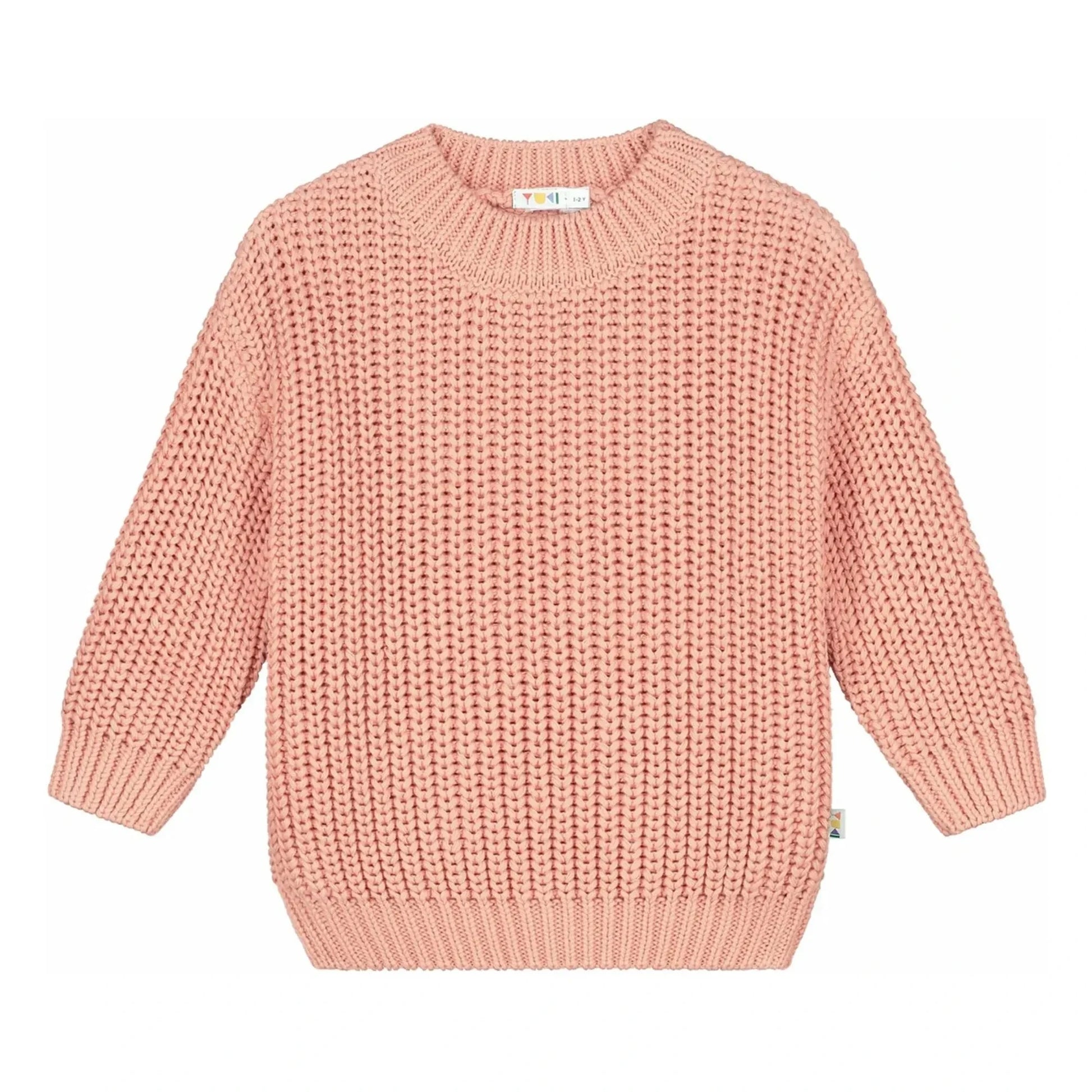 Yuki - Organic Cotton Chunky Sweater | Peach