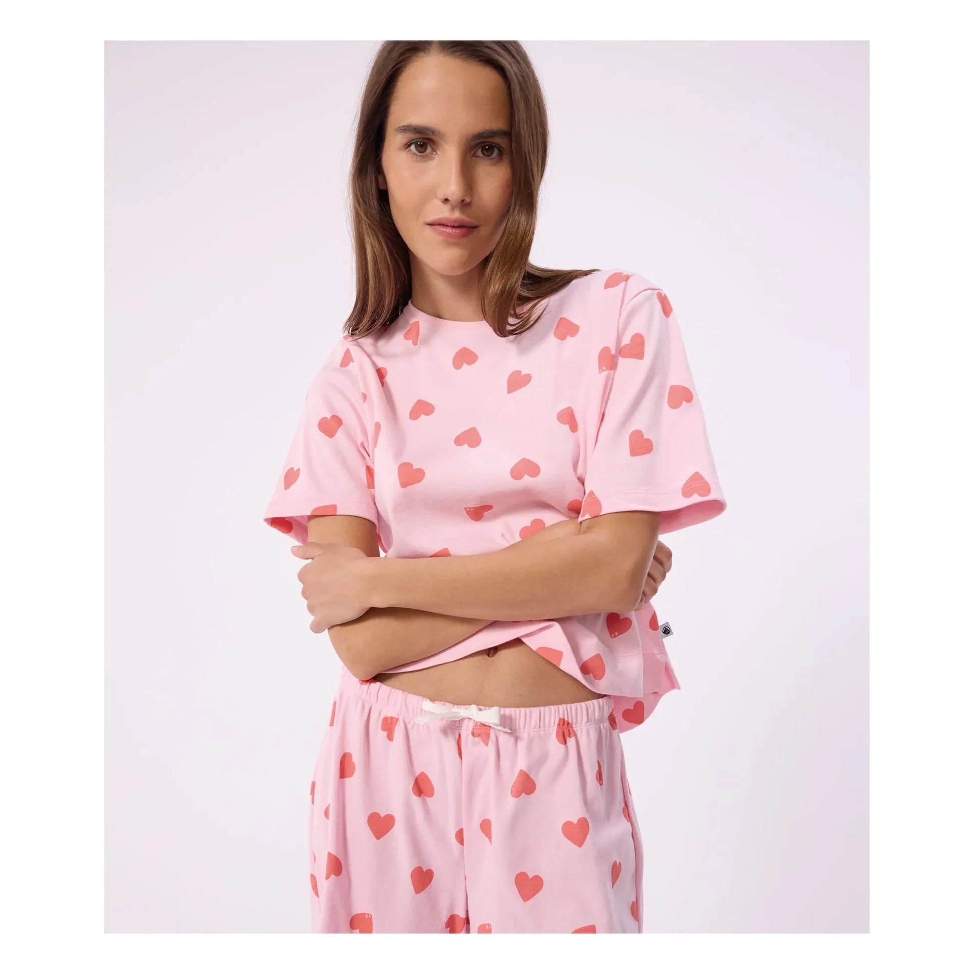Petit Bateau - Pyjama Short Hearts | Pink
