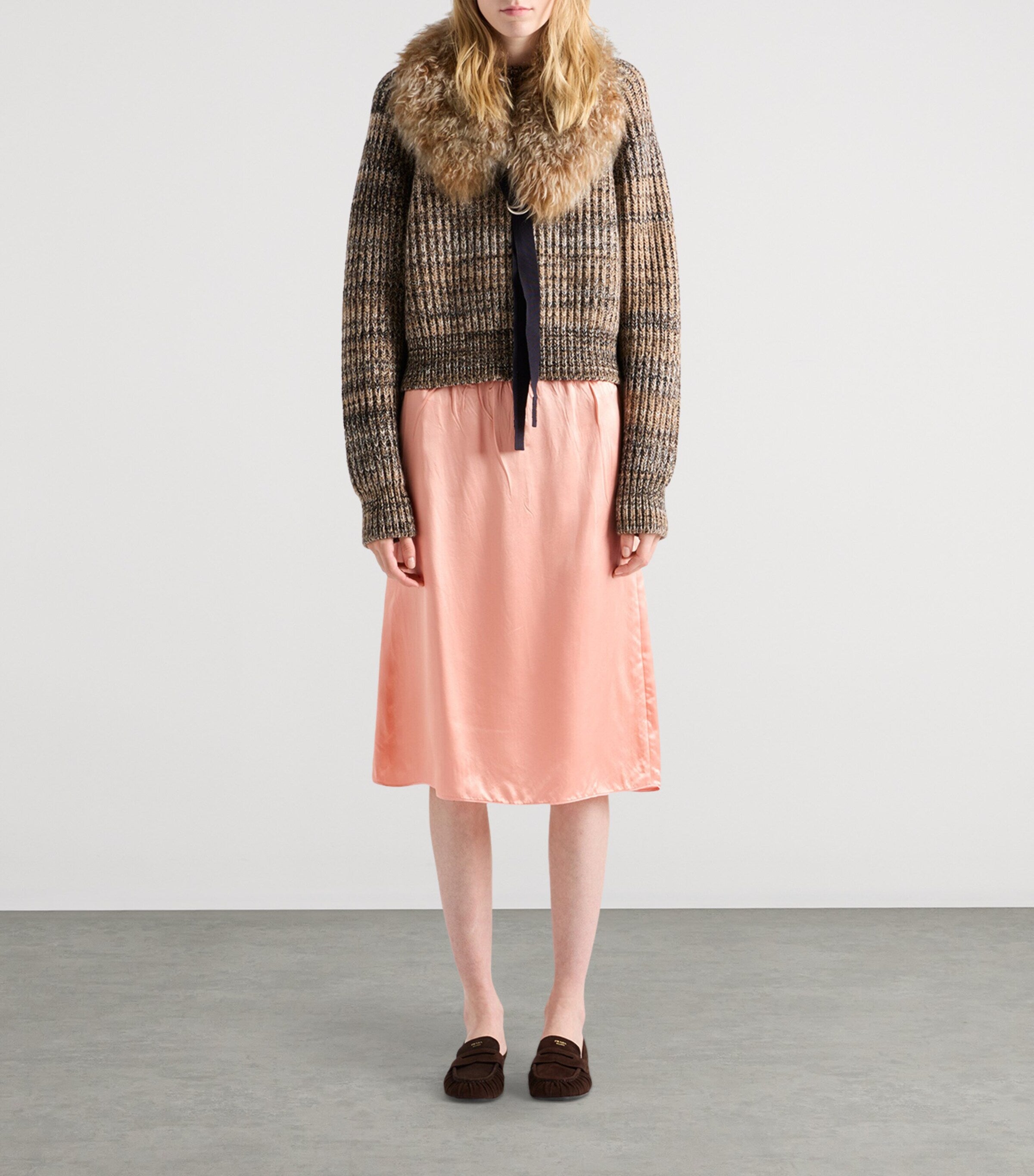 Prada Brown Wool-Cashmere Sweatshirt