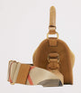 Burberry Beige Suede B Clip Shoulder Bag