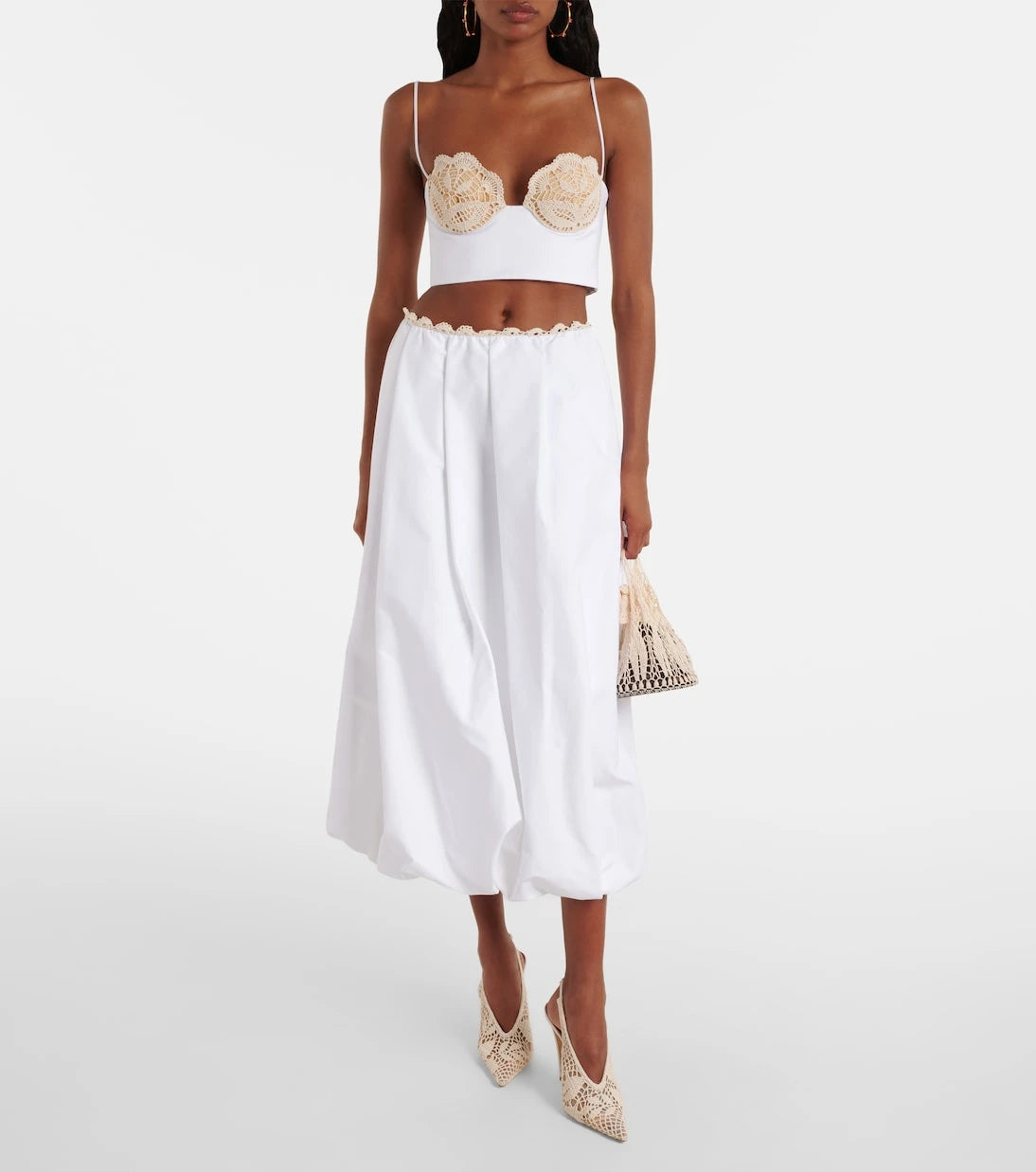 Magda Butrym - Crochet cotton bustier top