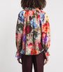Alice+Olivia Multi Cotton-Silk Norah Peasant Blouse