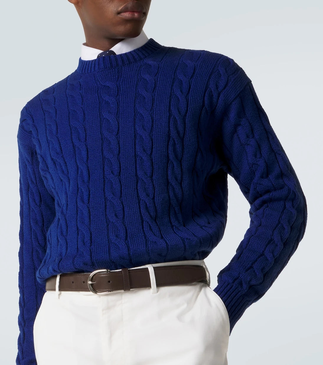 Dunhill - Cable-knit cotton sweater