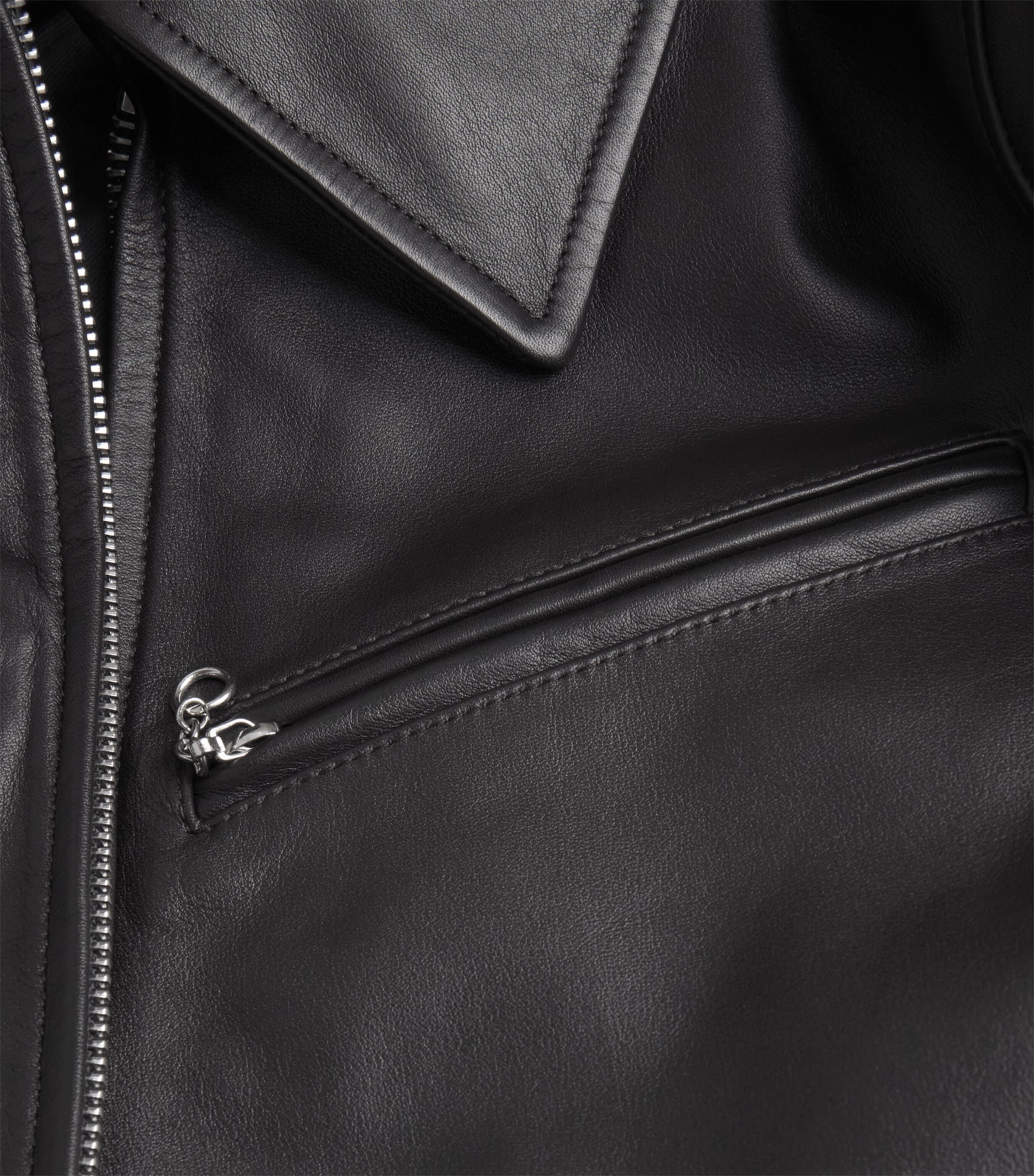 Brown Boxy Leather Jacket