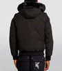 Moose Knuckles Black Fur-Trim Bomber Jacket