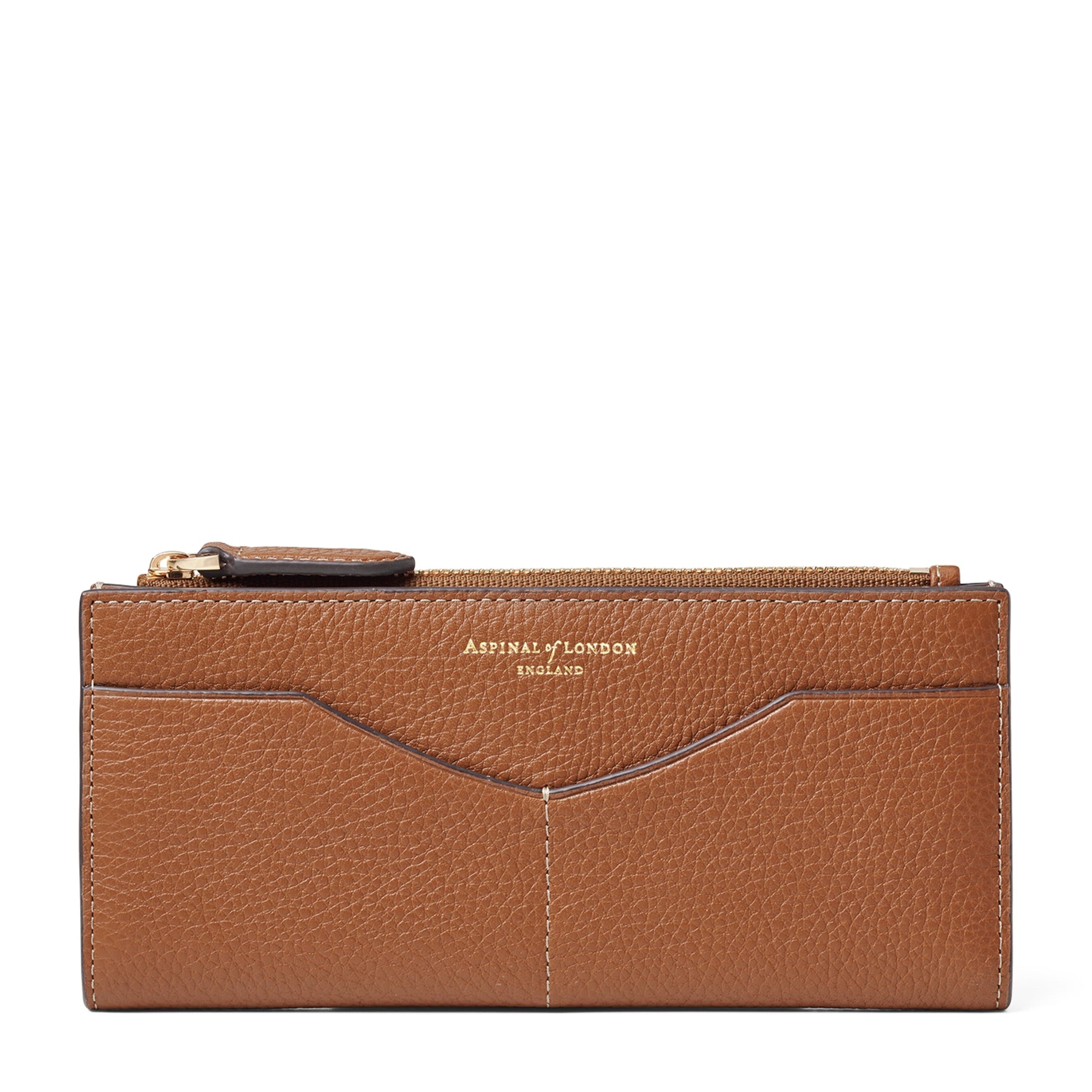 Aspinal Of London Brown Large Leather Hudson Purse