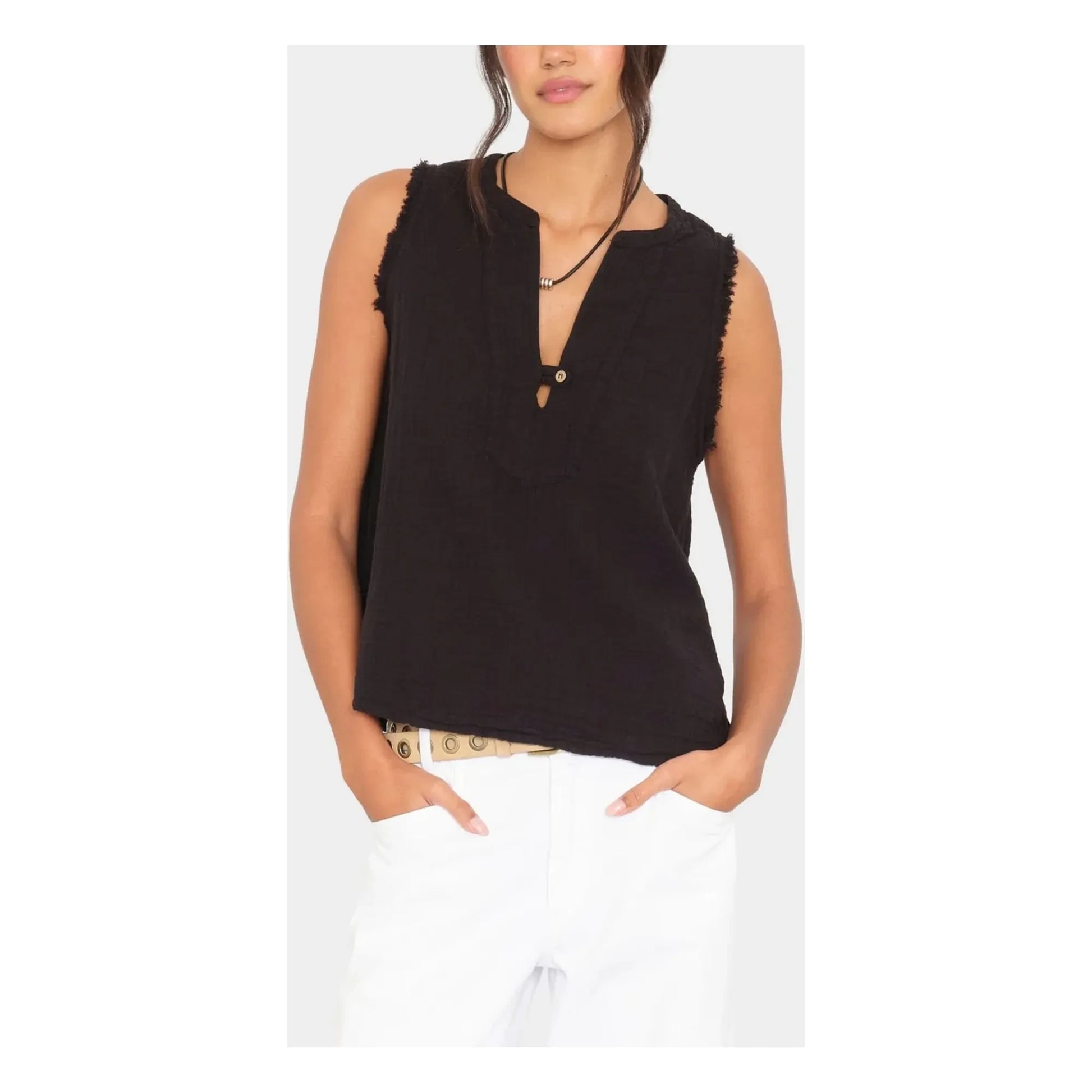 Xirena - Portia Cotton Top | Black