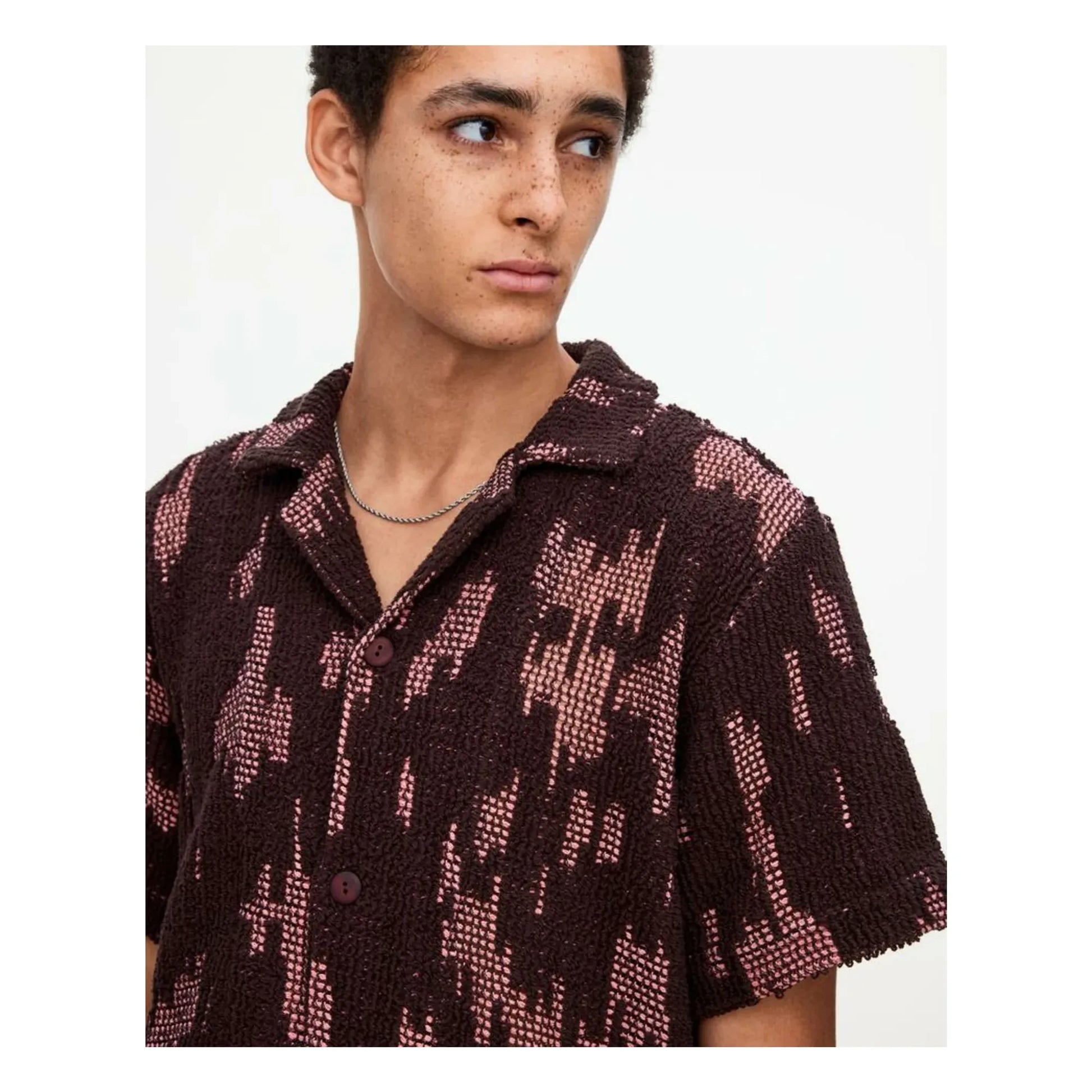 OAS - Brink Palmer Crochet shirt | Brown