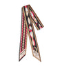 Red Silk Twill Girandole and Papiro Print Scarf
