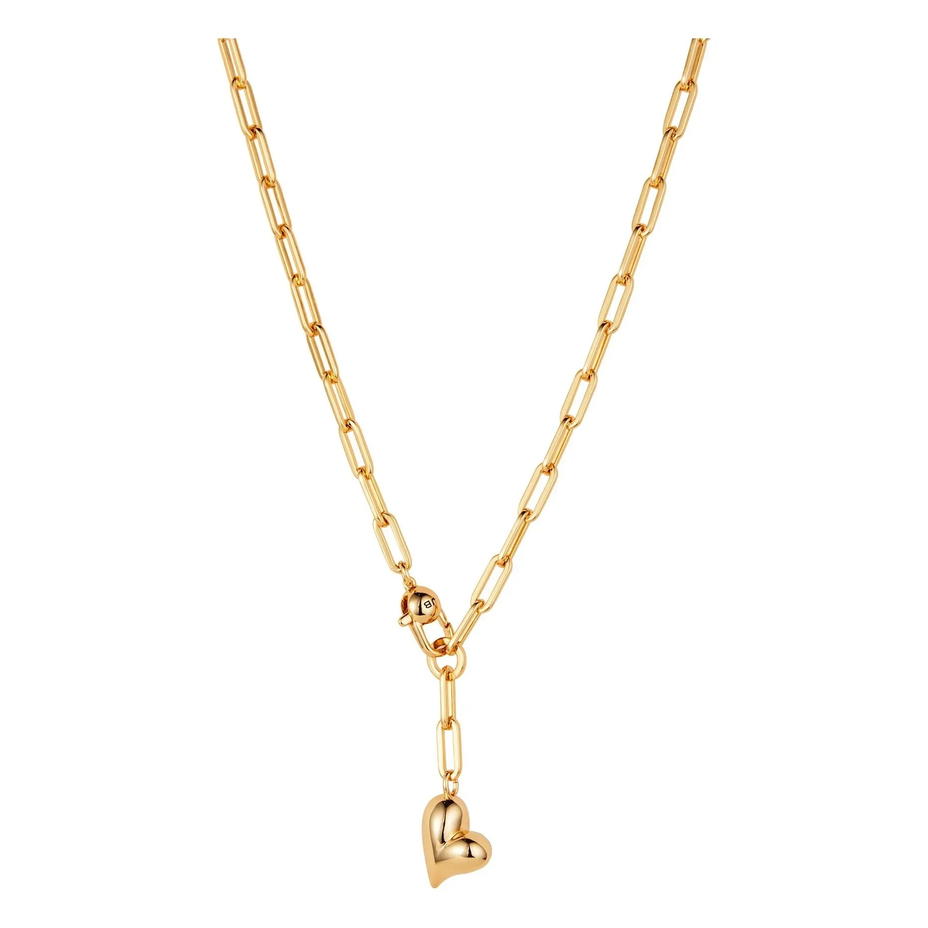 Jenny Bird - Puffy Heart necklace | Gold