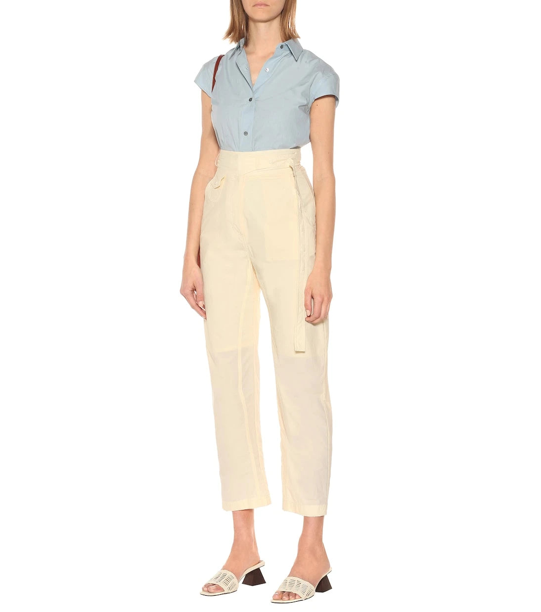 LOW CLASSIC - High-rise straight cotton pants
