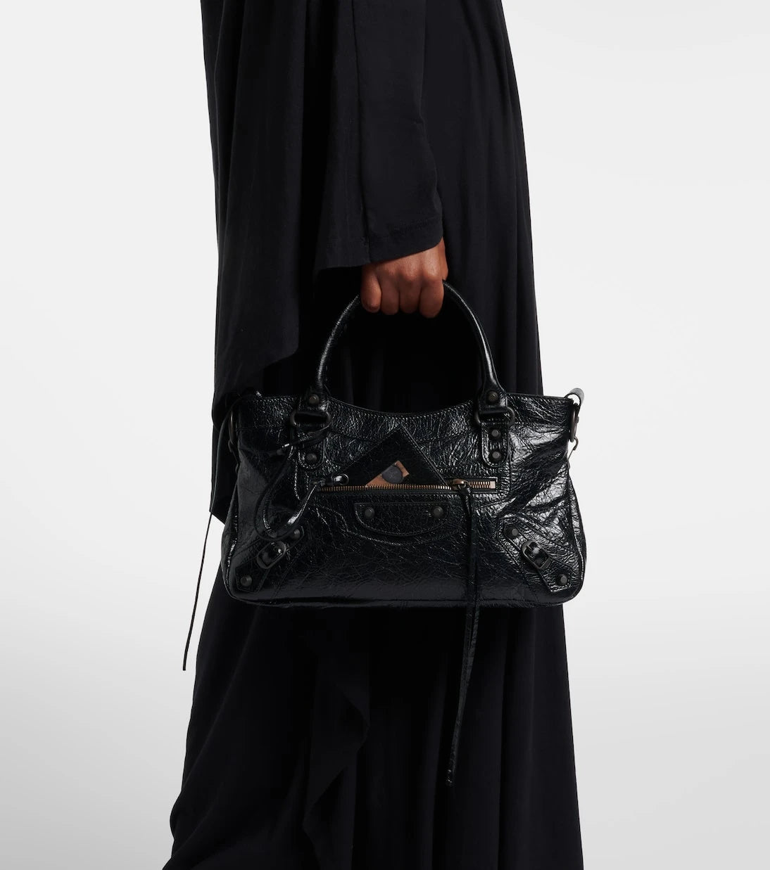 Balenciaga - حقيبة يد علوية صغيرة "لو سيتي" من الجلد