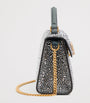Valentino Garavani Silver Mini Leather Embellished Top-Handle Bag