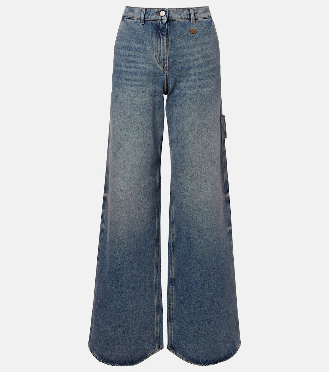Courrèges - Logo wide-leg jeans