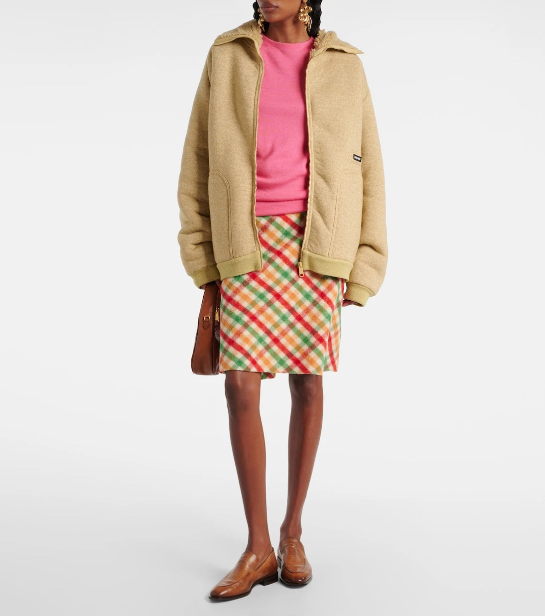 Miu Miu - Logo cashmere and silk top