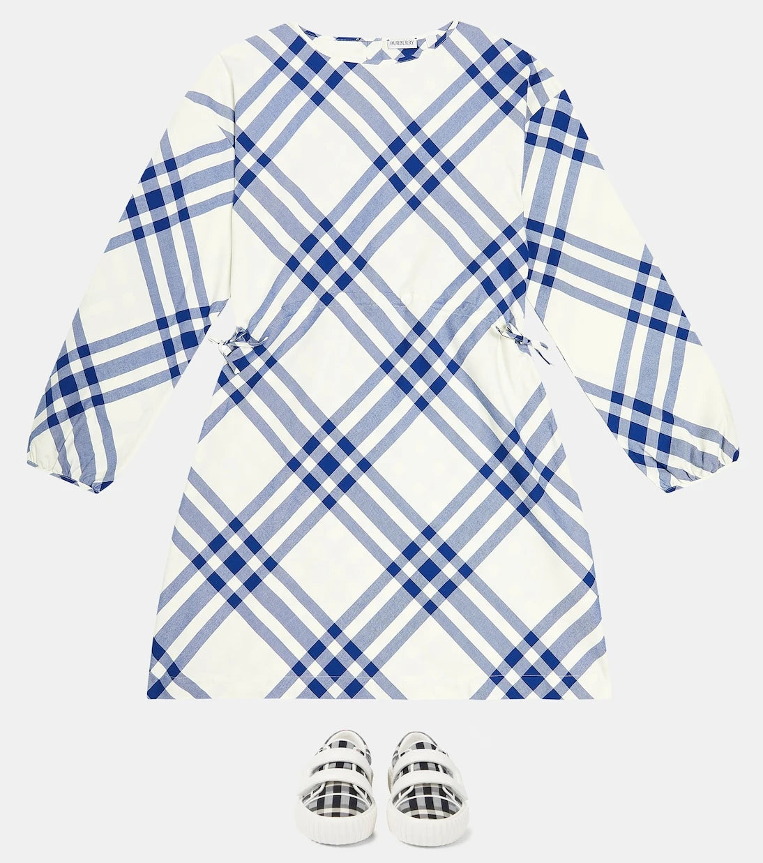 Burberry Kids - فستان كاروهات من القطن