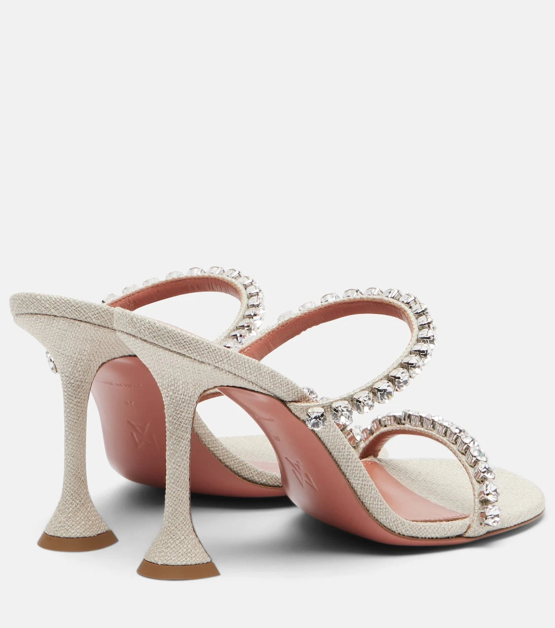 Amina Muaddi - Gigi embellished canvas mules