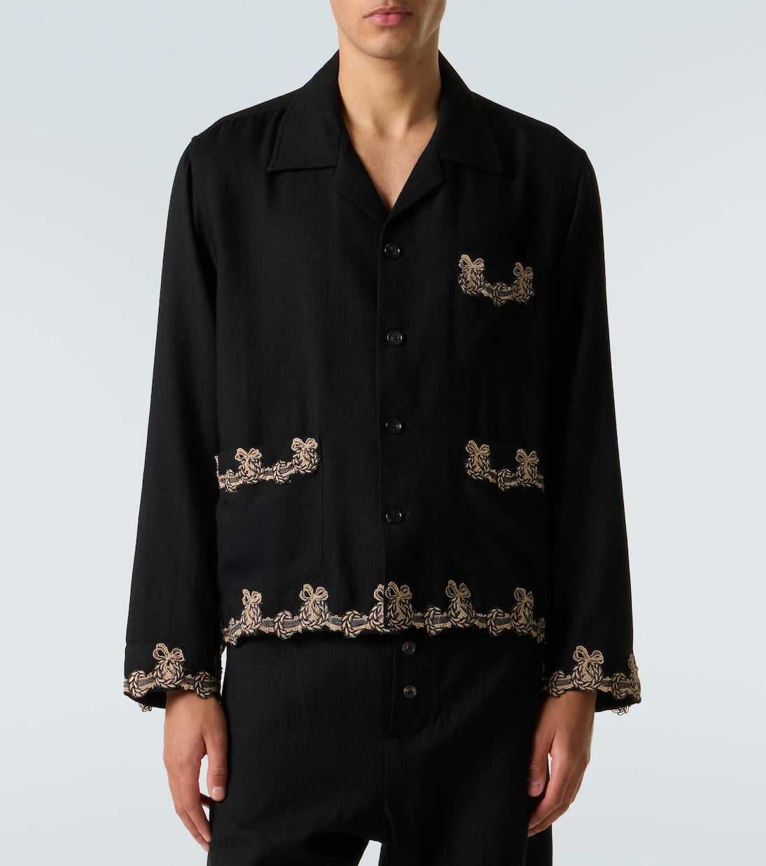 Bode - Laurelist wool flannel overshirt