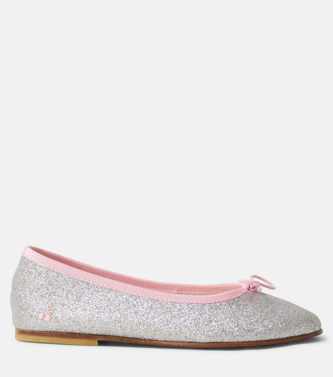 Bonpoint - Lisa bow-detail glitter ballet flats