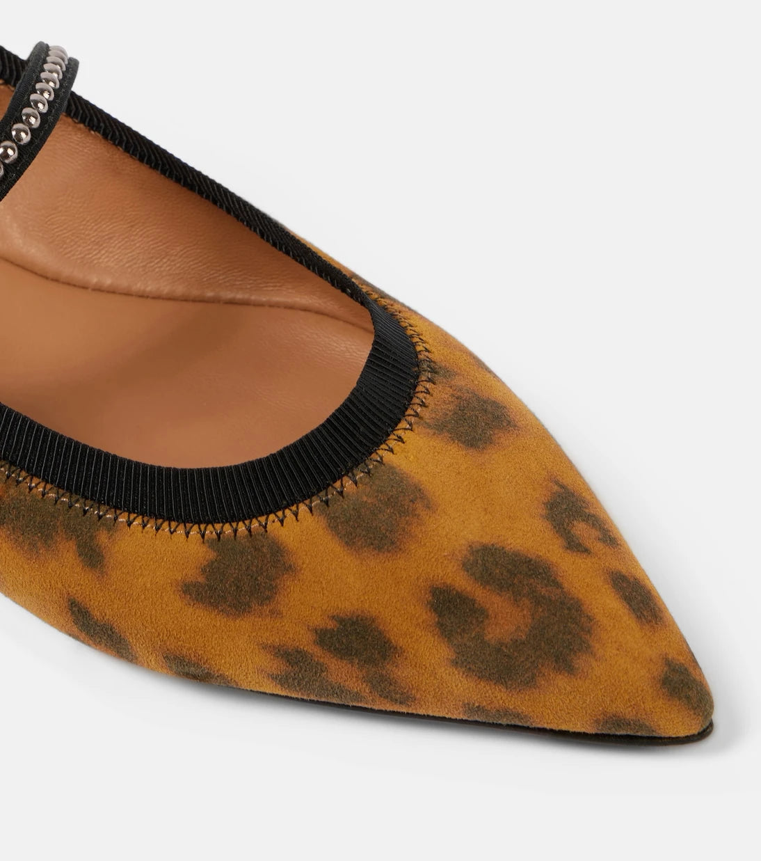 Aquazzura - Romy leopard-print suede ballet flats