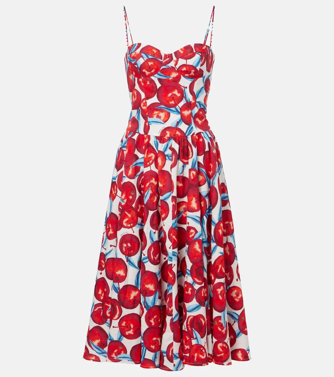 Farm Rio - Printed linen-blend midi dress