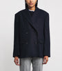 MAX&Co. Blue Wool-Blend Double-Breasted Pea Coat