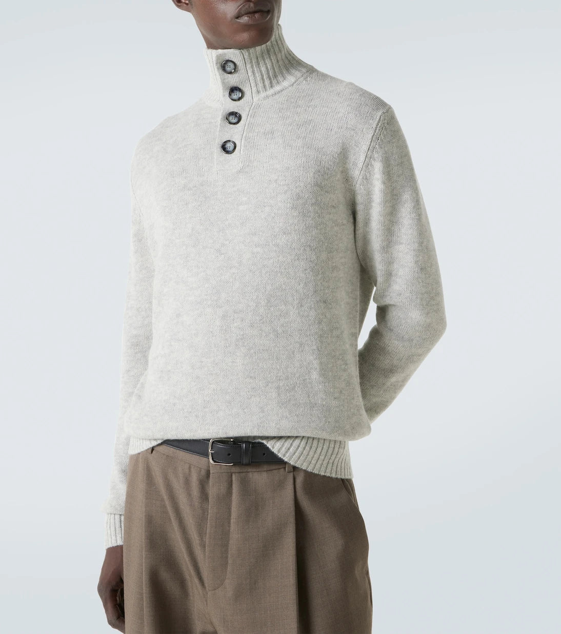Allude - سترة صوف وكشمير بياقة مدورة