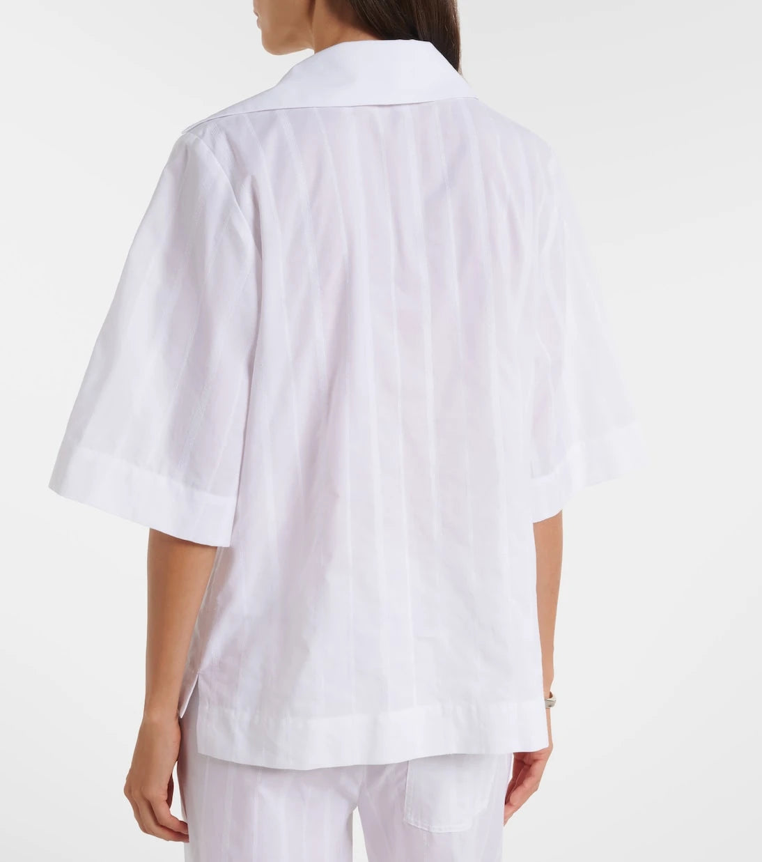 Loulou de Saison - Sofi tie-neck cotton poplin top