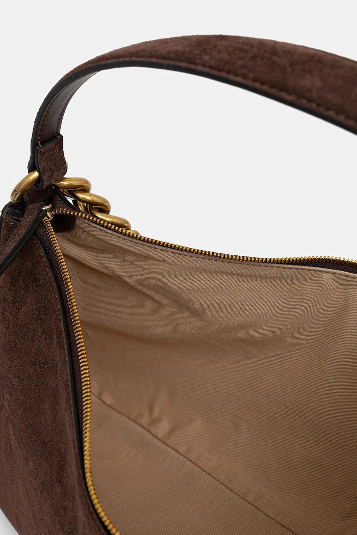 Twinset süet kadın hobo çanta