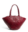 Small Leather Egola Tote Bag BORDO