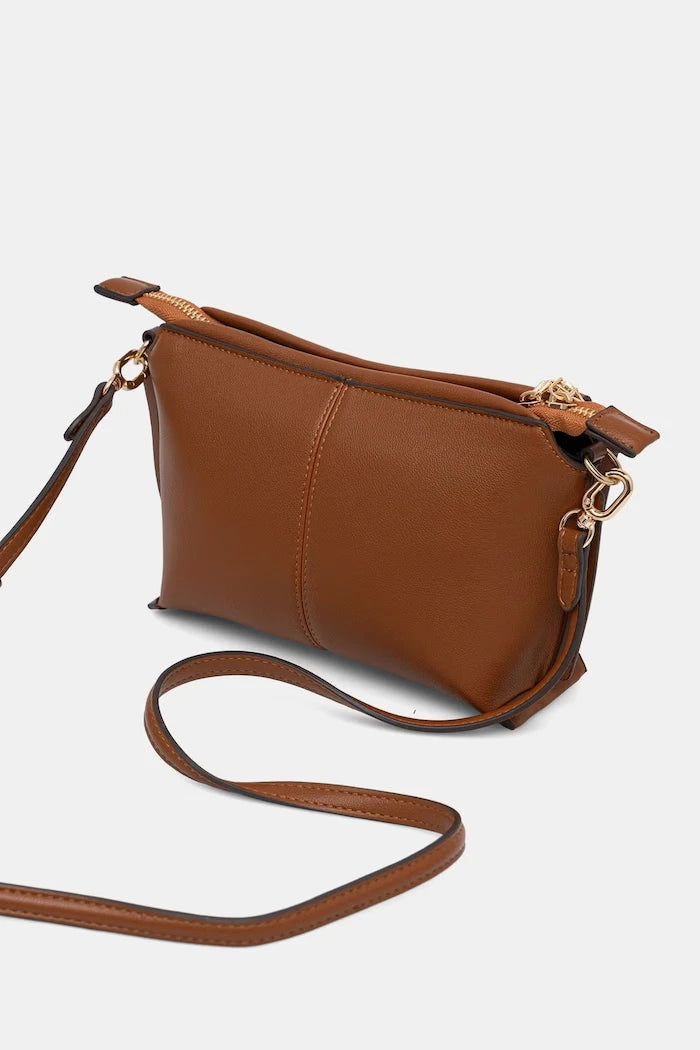 Medicine suni deri crossbody kadın çantası