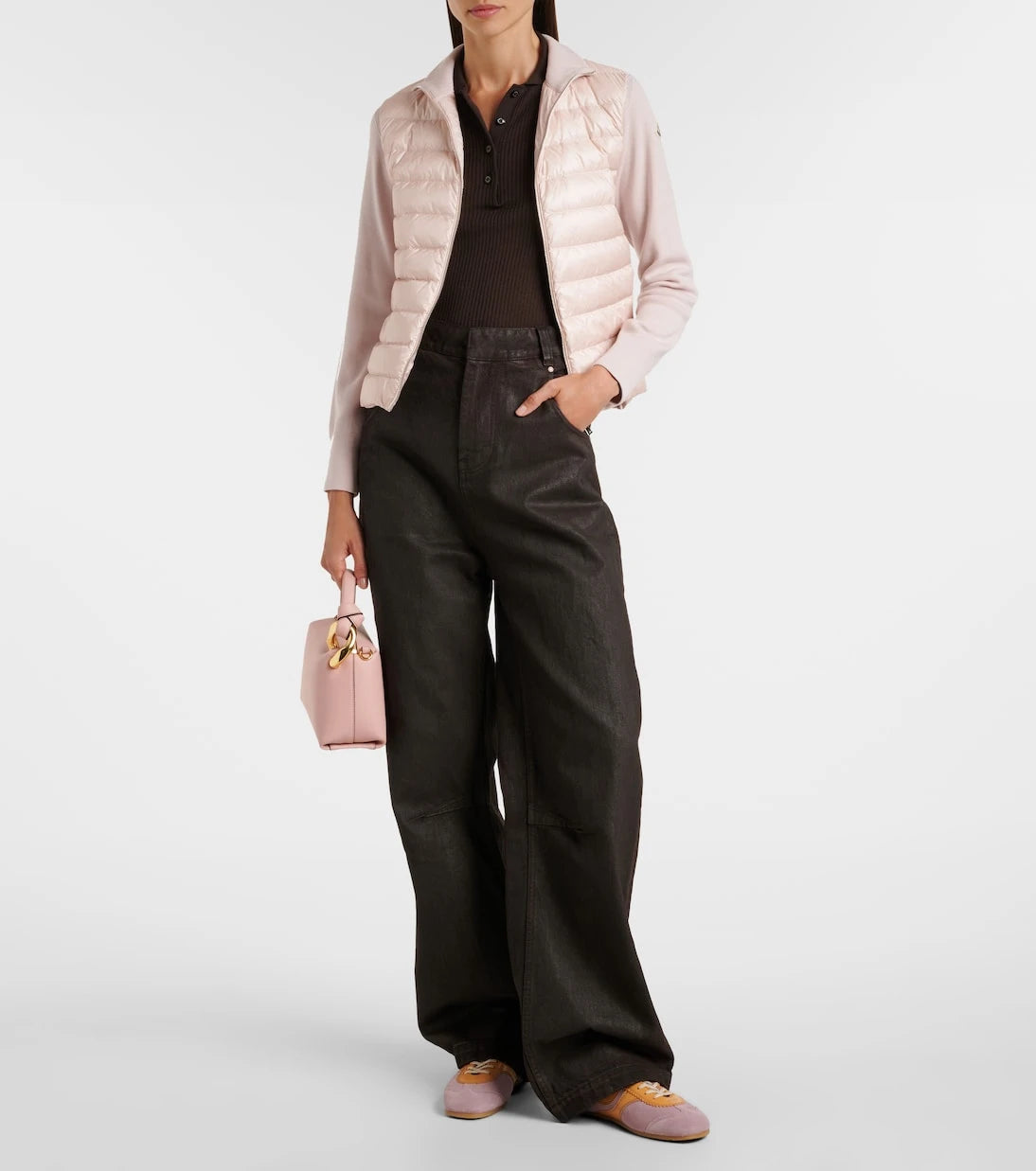 Moncler - Down-paneled virgin wool cardigan