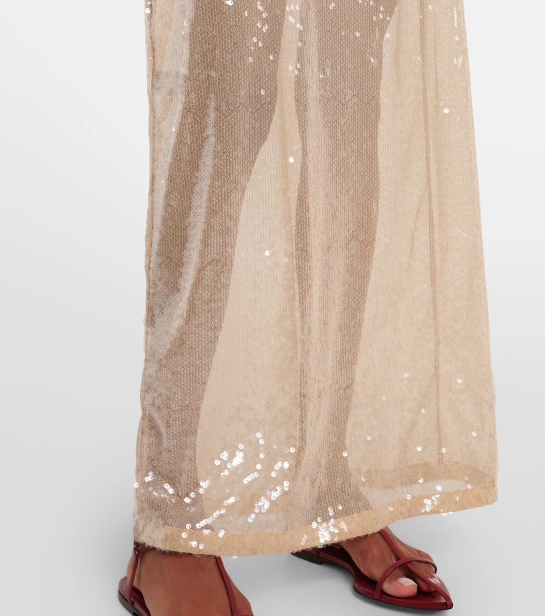 Adriana Degreas - Sequined sheer maxi dress