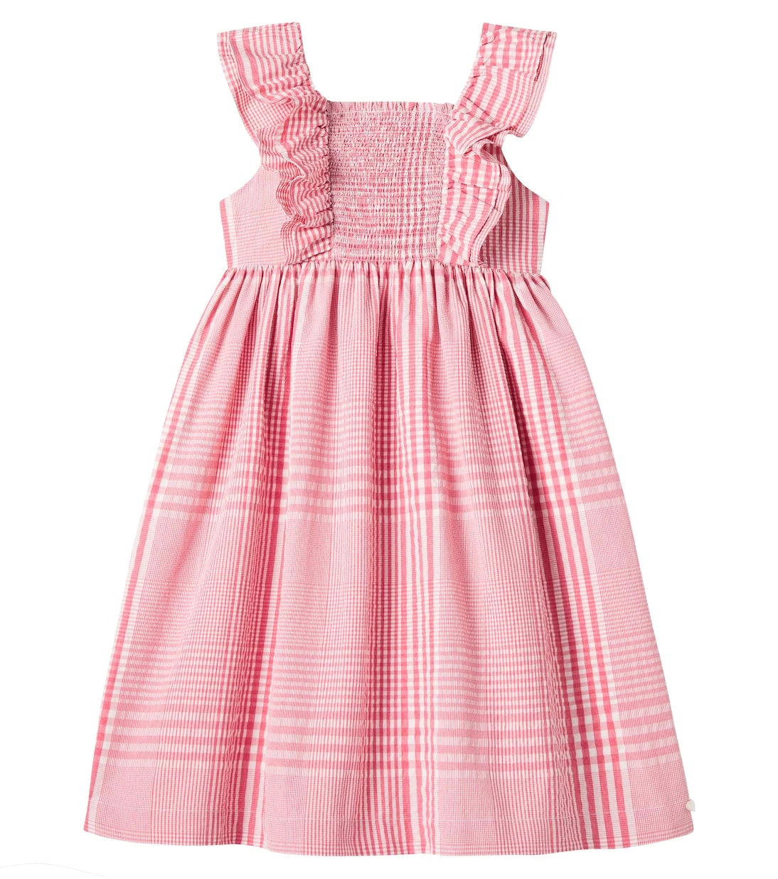 Tartine et Chocolat - Checked ruffled shirred dress