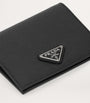 Prada Black Small Saffiano Leather Bifold Wallet