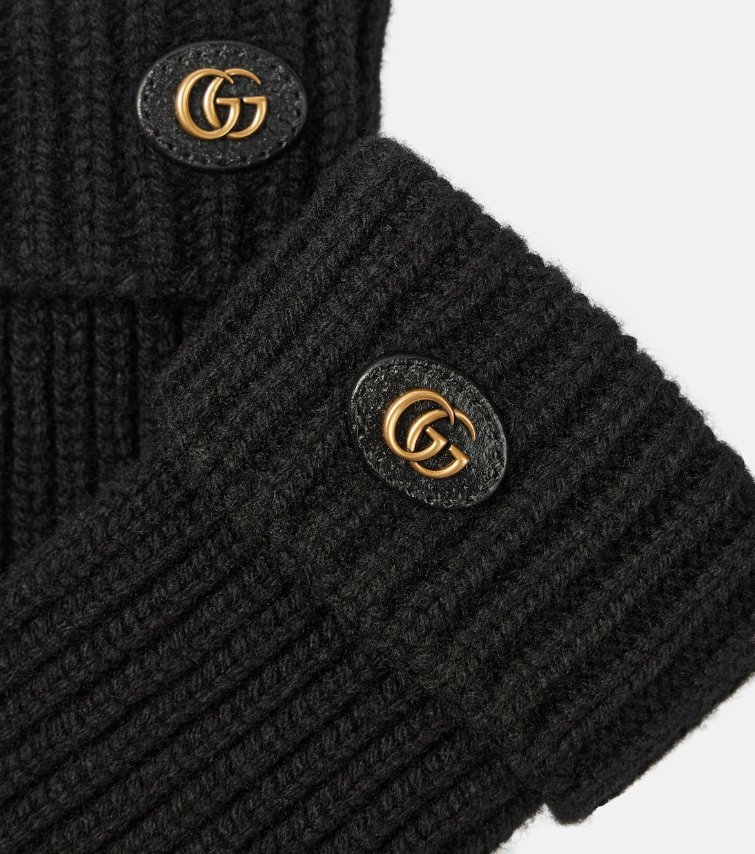 Gucci - Double G wool and cashmere gloves
