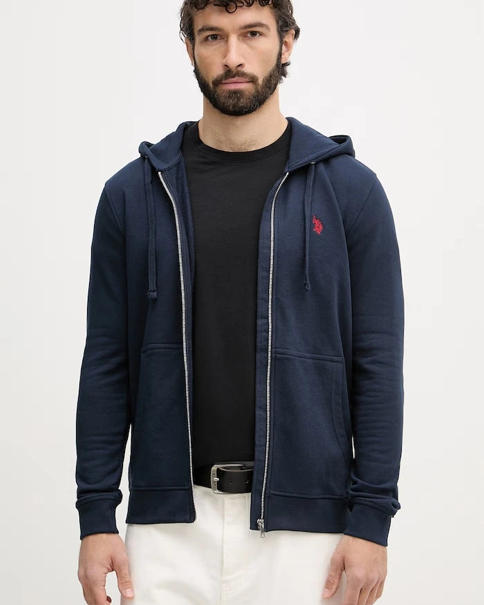 U.S. Polo Assn. Erkek Pamuklu Fermuarlı Sweatshirt DHM LB