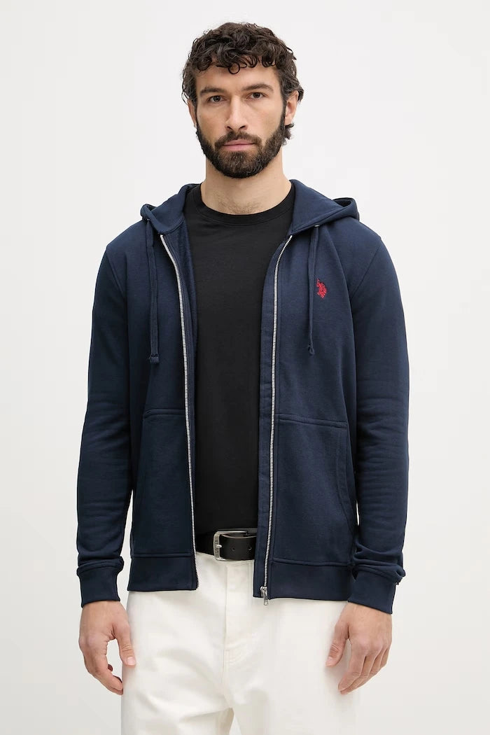 U.S. Polo Assn. Erkek Pamuklu Fermuarlı Sweatshirt DHM LB