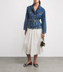 GANNI Blue Belted Denim Jacket