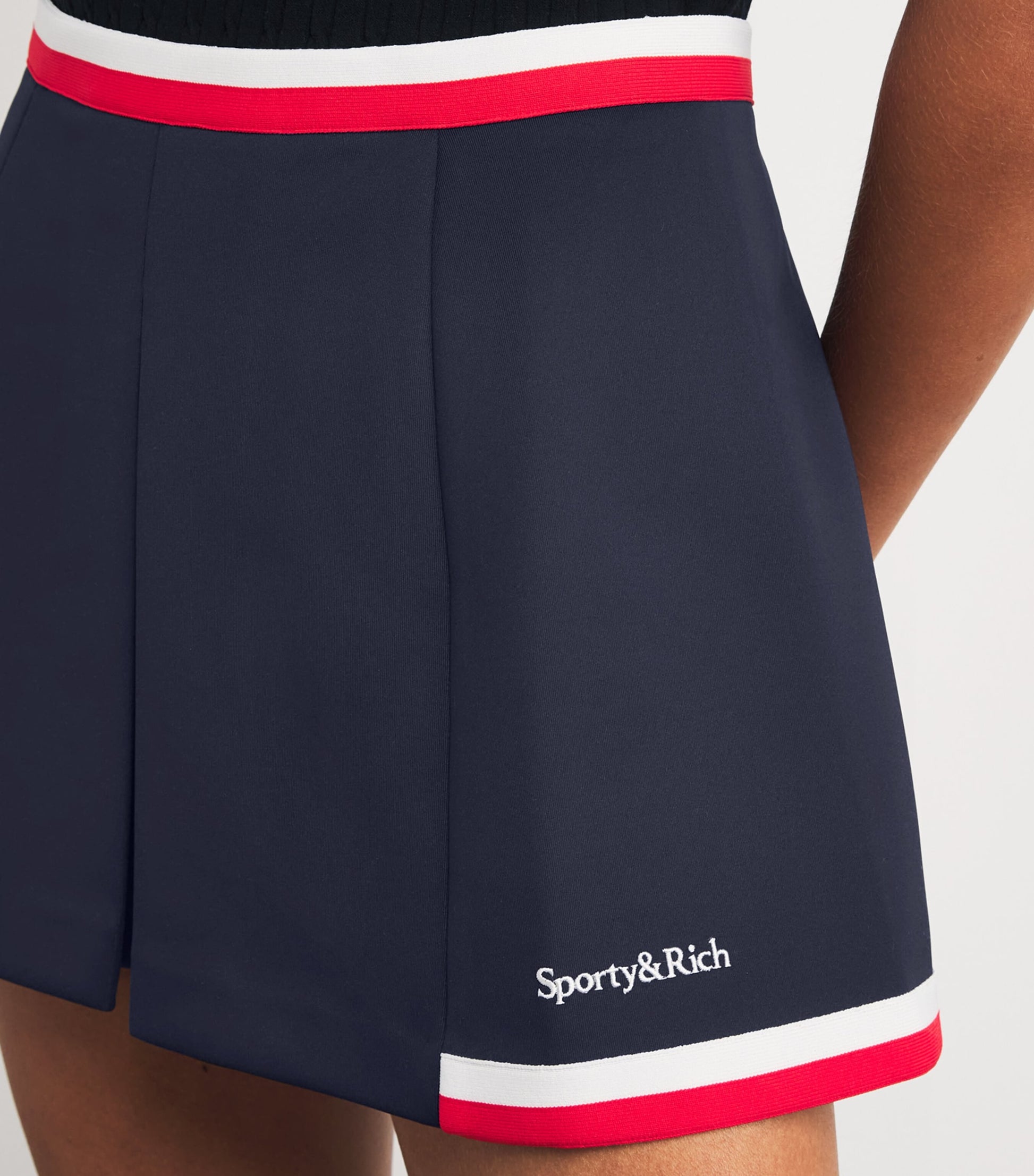 Navy Logo Mila Mini Skirt
