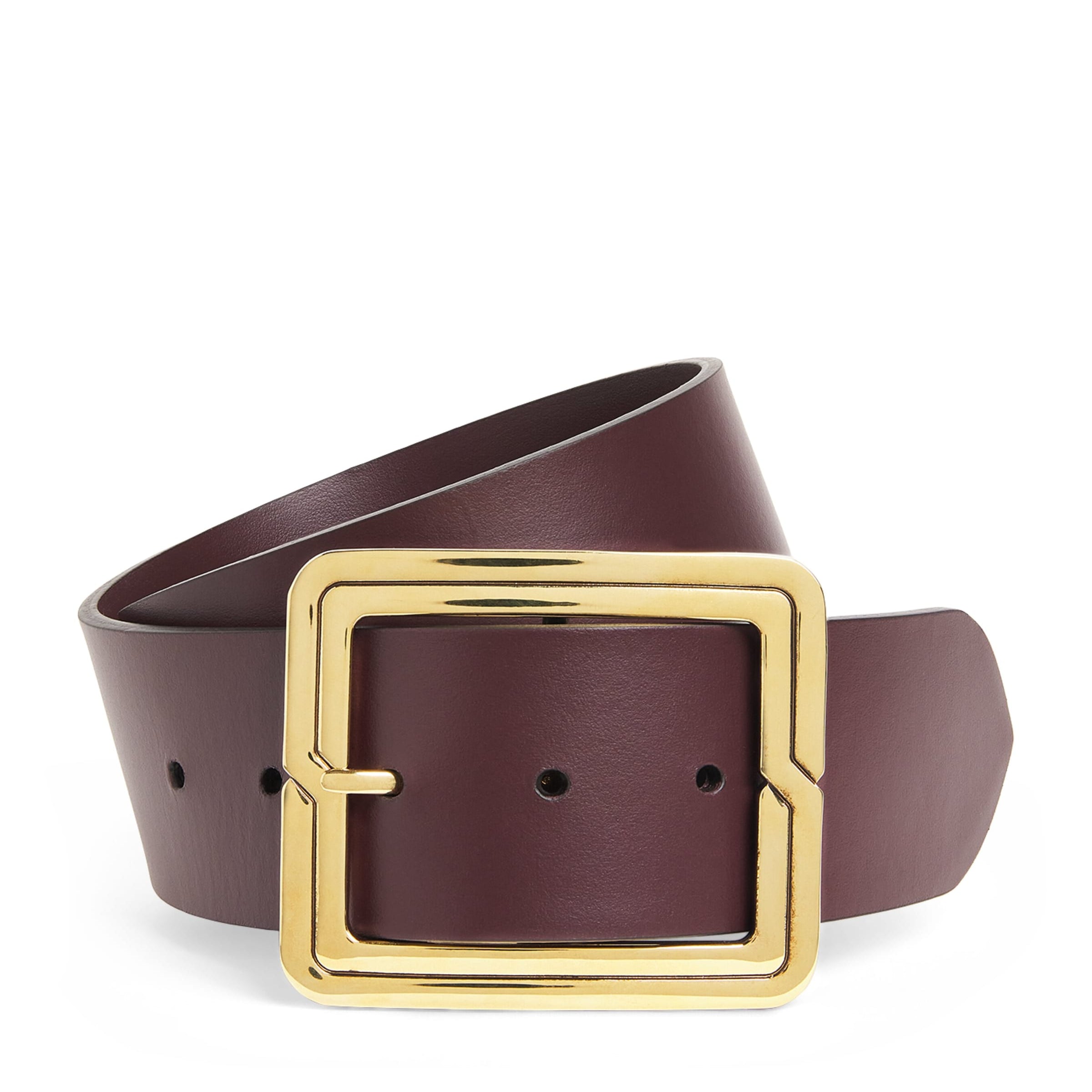Etro Burgundy Leather Wide Belt