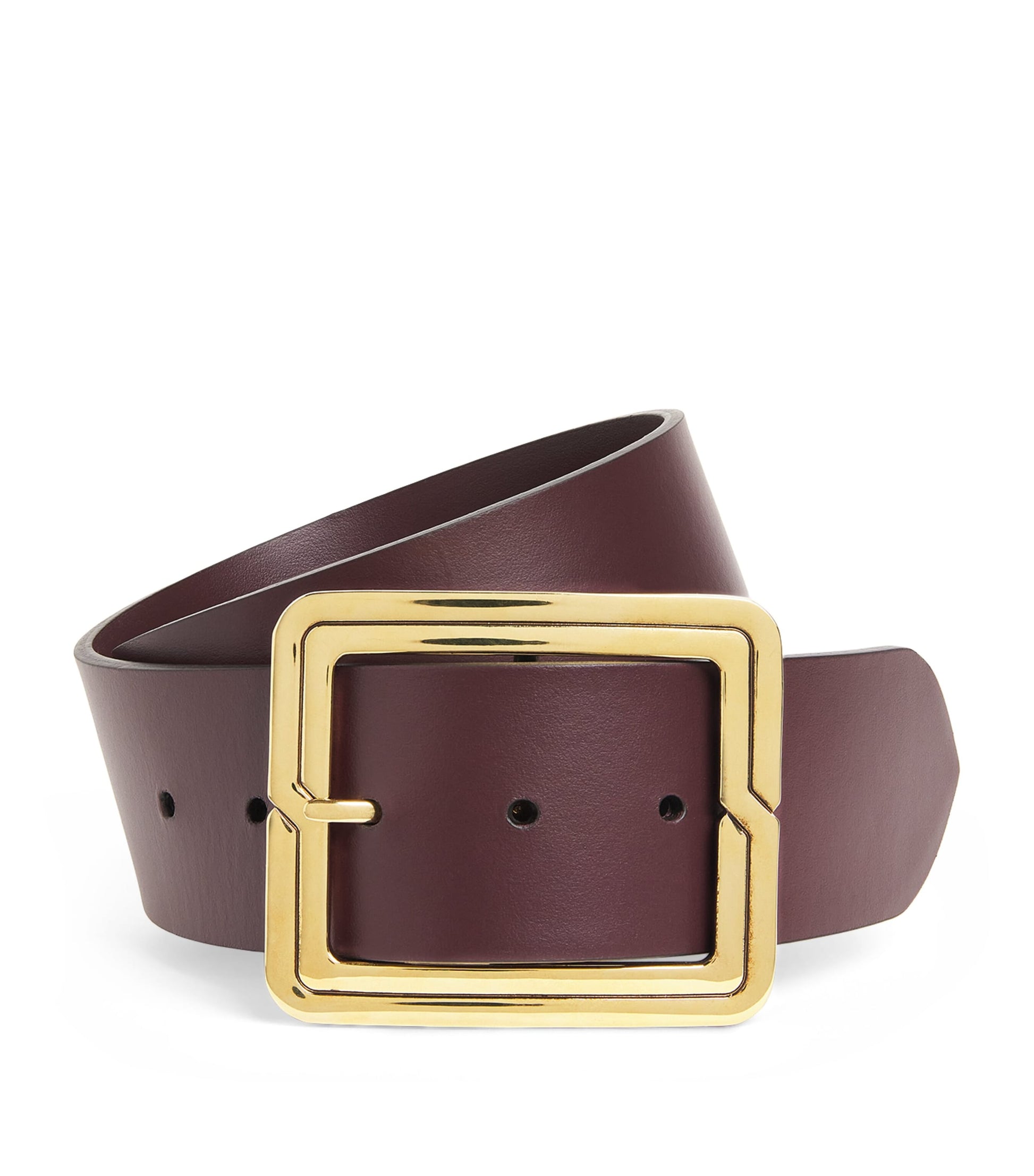 Etro Burgundy Leather Wide Belt