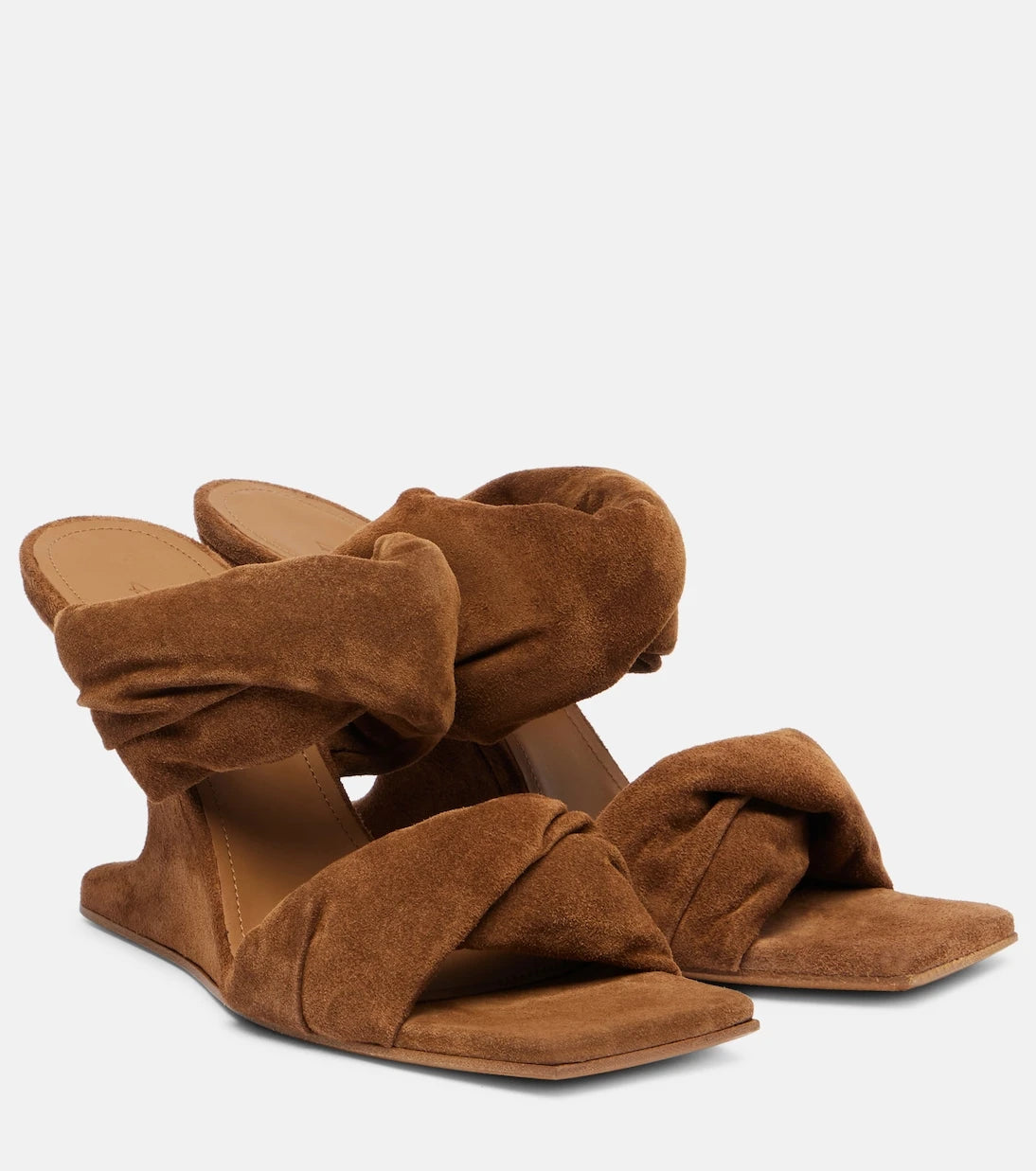 Rick Owens - Twisted Cantilever 80 suede mules