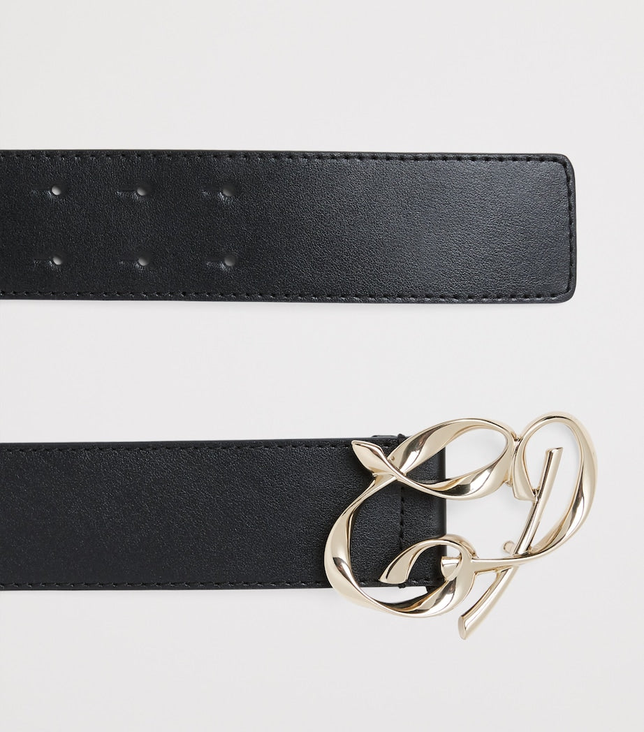 Claudie Pierlot Black Suede Monogram Belt