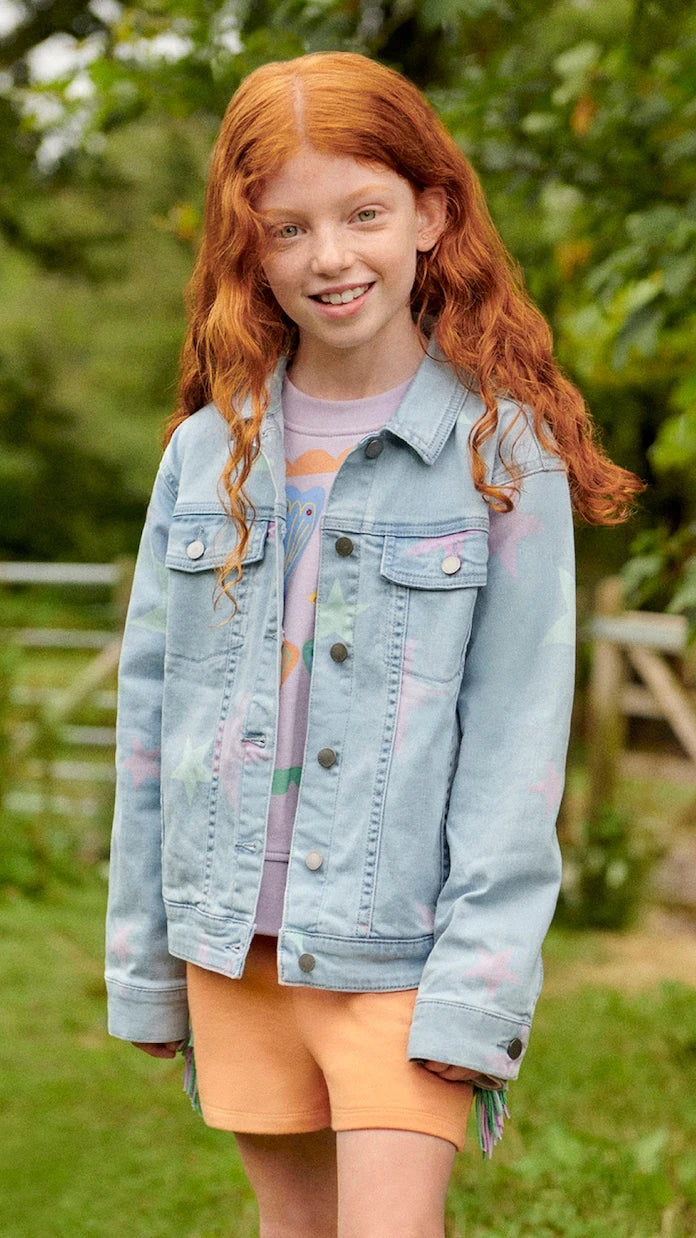 Stella McCartney Kids - جاكيت جينز مطبوع